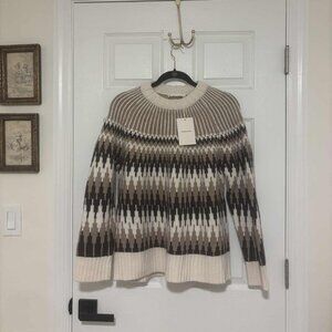 Everlane Fair Isle Crew 100% Wool Sweater